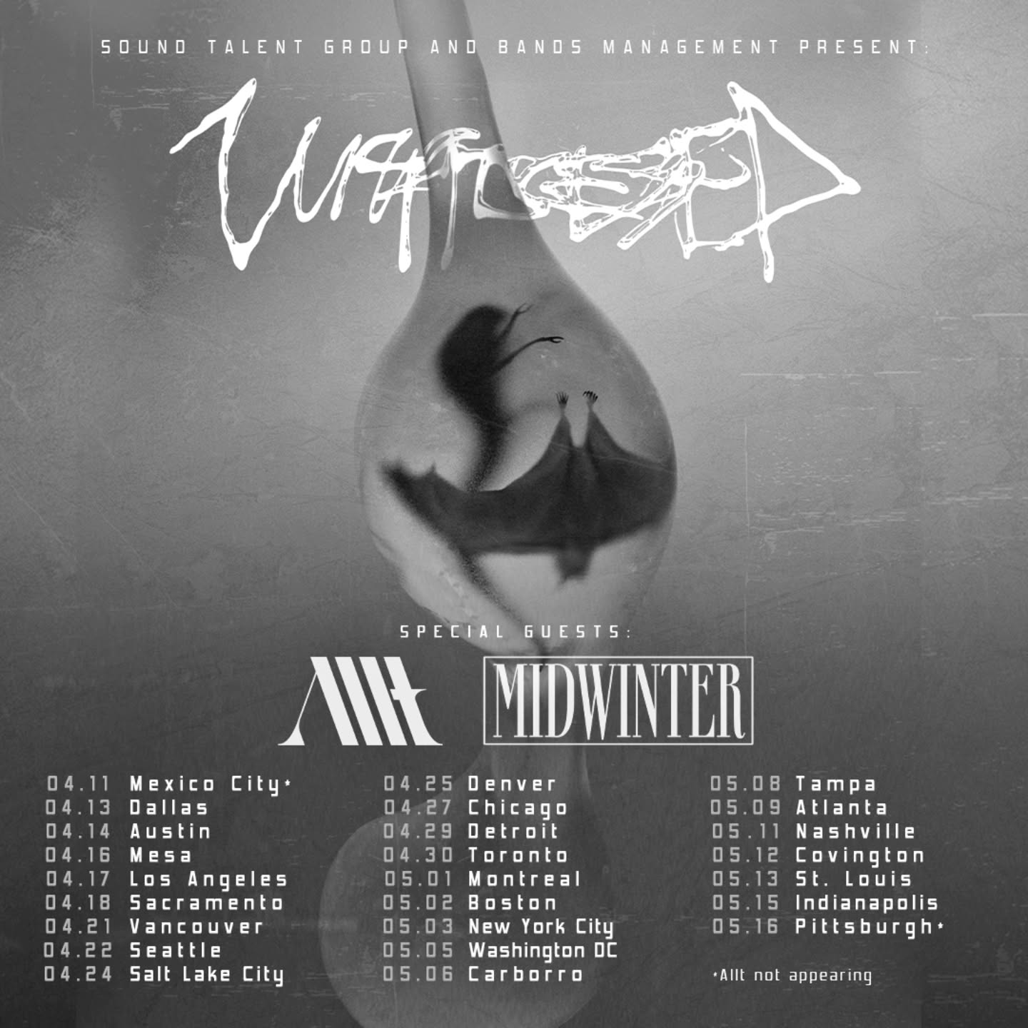 Allt The Angel North America Tour Tour Poster 2026